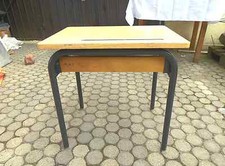 SCHULBANK SITZBANK SCHREIBTISCH ALT III