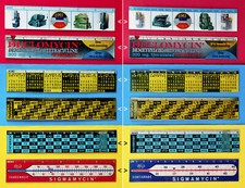 6 VARI VUE 3D-WACKELBILD WERBE LINEALE  für 15 cm Dashboards 6 Inch USA 1960er