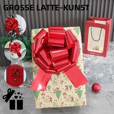 XXL Geschenkschleife Rot ø40cm Metallic Auto Schleife für Geburtstag Hochzeit