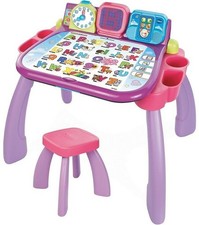 Vtech 80-154654 Magischer Schreibtisch 3 in 1 Kinderschreibtisch – rosa