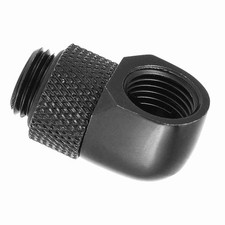 90 Grad Zwei-Touch Fitting Ellbogen Barb Verbinder Schwarz PC Wasserkühlung