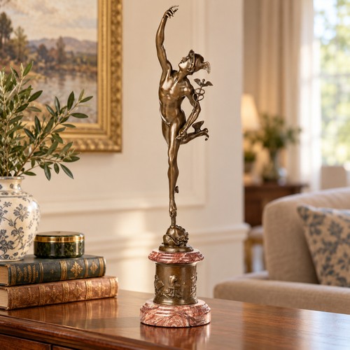 Bronze skulptur gott hermes - bronze,