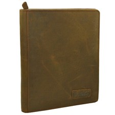 Leder Schreibmappe Organizer Arbeitstasche Studium Konferenz Tasche braun