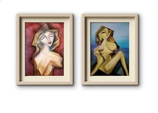 Zwei Gemälde, „Mädchen am