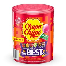 Chupa Chups Best of Lutscher-Dose, enthält 50 Lollis in 7 Geschmacksrichtungen C