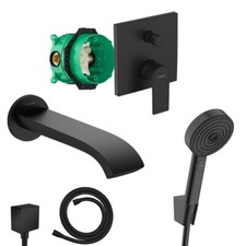 Hansgrohe Vernis Shape Unterputz Wanne Armatur Badewanne Wanne Set schwarz iBox