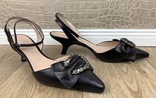 Neu! PHILLIP HARDY Paris Damen Gr. 40 Pumps Leder schwarz Slingpumps Italy W0