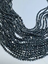 Terahertz 2-3mm Facettierter Edelsteinstrang Top Qualität 40cm Heilstein 