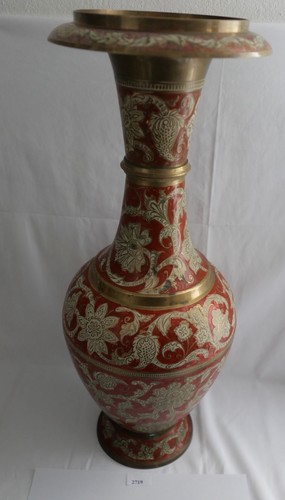 Große messingvase emaille - große,