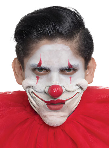 Grinseclown teilmaske zum - grinseclown,