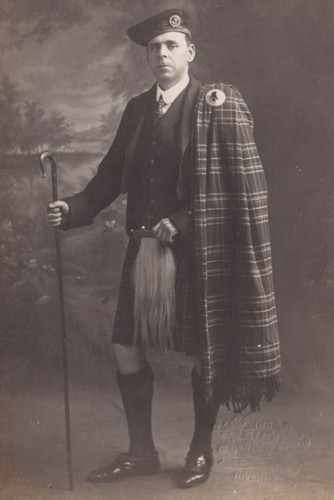 Scottish highland dress - dress, rppc