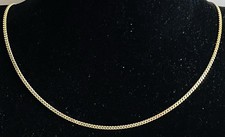 333/- 8KT Gelbgold Kette, Flachpanzer, 42 cm lang, 2 mm breit.