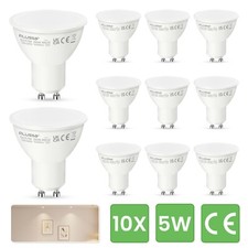 10x GU10 LED Birnen 5W Warmweiß 3000K Spot Leuchtmittel Birne Strahler 120° 230V