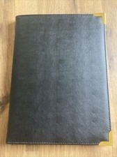 Konferenz-/Geschäftsordner, A4 schwarz weiches Kunstleder (ENTHÄLT PAD) brandneu