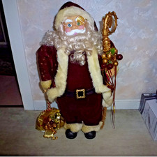 Weihnachten Nikolaus Figur Höhe ca. 63 cm aufwendig verarbeitet