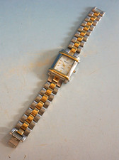 Vintage Geneve Quartz Armbanduhr Damen Bicolor Edelstahl (F025-1109)