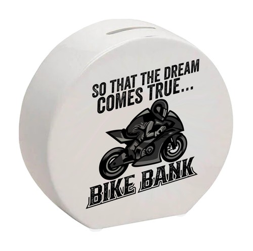Bike bank spardose mit - spardose, spruch
