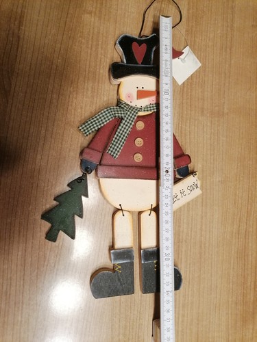 Schneemann holz hänger - schneemann,