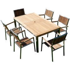 Gartengarnitur edelstahl teak - gartengarnitur,
