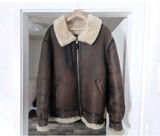 Fliegerjacke lammfell leder - fliegerjacke,