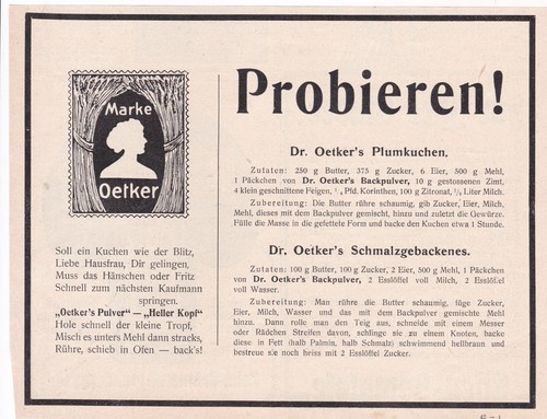 Oetker werbung reklame - /,