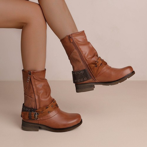 Damen stiefel biker nieten - damen,