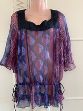 Zara 100% Seide Bluse Tunika M 42 Oberweite 54 Länge 72 TOP Zustand/