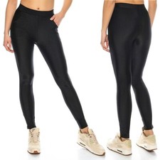 Sexy Damen Glanz Leggings