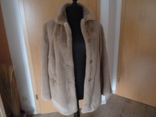 5 Hearts Pelz Jacke Kurzmantel Fake Fur Kunstpelz beige hellbraun Gr. 48 neu