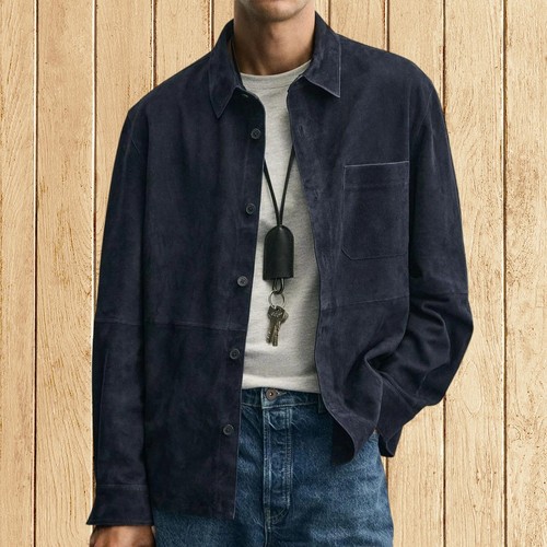 Men navyblaues wildleder - men,