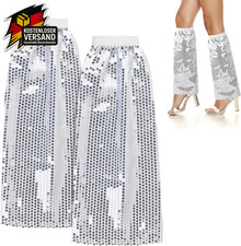 Pailletten Stulpen Silber