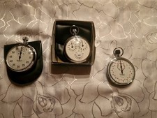 3 Funktionierende Stoppuhren 2× Hanhardt 1× Junghans.