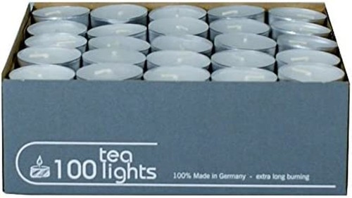 100 teelichter weiß - 5, stunden