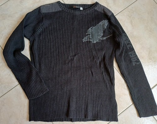 Gato negro pullover strick - negro,