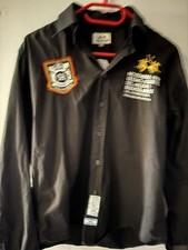 La Martina Herren Hemd Schwarz  Gr.S