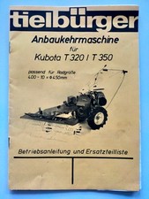 Kubota Anbaukehrmaschine T320 T350 Bedienungsanleitung
