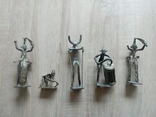 5 Außergewöhnliche Metallskulptur / Figuren aus Afrika Konvolut 5-16cm