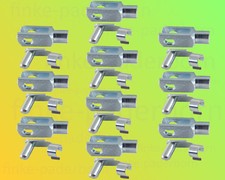 10 x Gabelkopf 4x8 M4 verzinkt + Sicherungsbolzen / ES-Bolzen - Gabelgelenk 