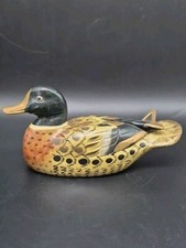 Stockente Holz Handbemahlt