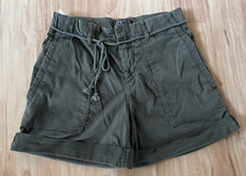 Drykorn Bermuda Shorts Paperbag oliv high waist Gr. 28 bzw. 36/38