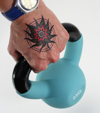 Gusseisen 6 kg Kugelhantel Kettlebell Vinyl Schwunghantel Kugelgewicht Metall