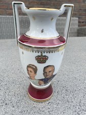 Porzellan Vase Fürst Rainier Fürstin Gracia Patricia Monaco Souvenir