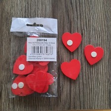 Deko Herz rot Holz 12 Stck
