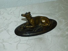 Metallguss Figur " sitzender Jagdhund" sehr Dekorativ! wohl um 1920!