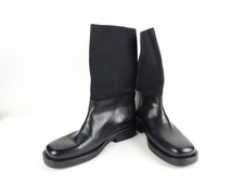 Zara Damen Schuhe Stiefel Ankle Boots 42 Echtleder/Textil schwarz ungetragen (W)