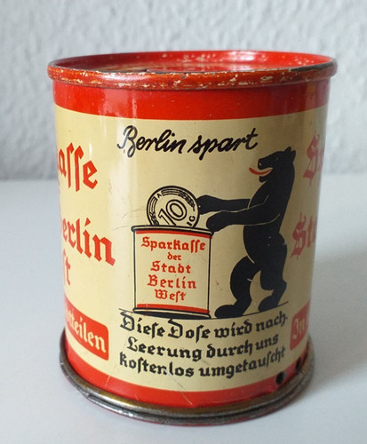 Spardose blech sparkasse der - sparkasse,