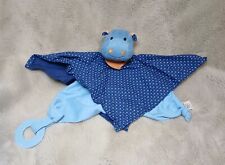 Nilpferd Sterntaler Kuscheltuch Schnuffeltuch blau Orange Schnullertuch Rassel