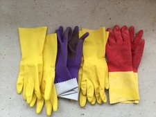 Gummihandschuhe getragen, 4 Paar, Werkstatt, Badezimmer, Medium, feiner Geruch