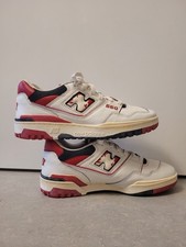 New Balance Leder-Sneakers 550 in Creme Rot  Herren Gr. 43 