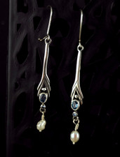 Ohrringe Silber 925 Topas blau